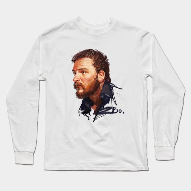 My painted bearded male Long Sleeve T-Shirt by mangbo